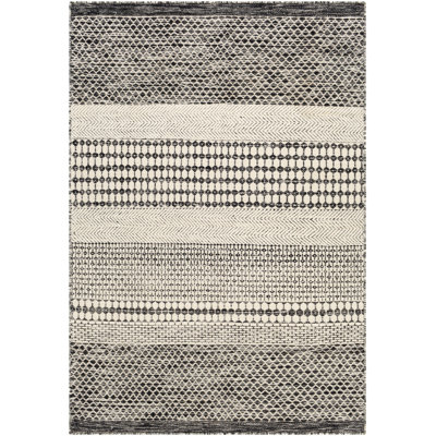 Devin Southwestern Flatweave Wool Black/Beige Area Rug