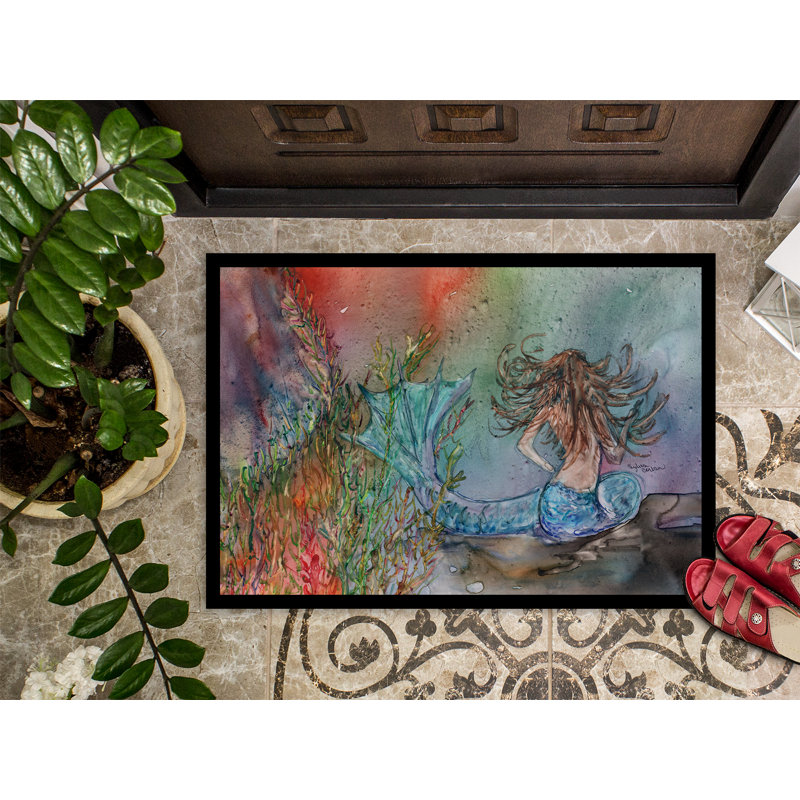 Whaleyville Non-Slip Outdoor Doormat, Rectangle 1'6" x 2'3"