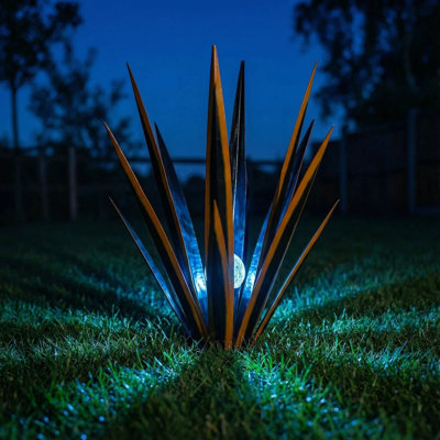 Grande décoration de jardin en métal agave 26 po