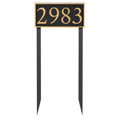Plaque d'adresse pour pelouse sur 1 ligne
