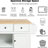 5-Wheeled Kitchen Cart With Adjustable Storage And Mobility White Island Large Space, 5 Rolling Wheels & Drop Table-2013500070
