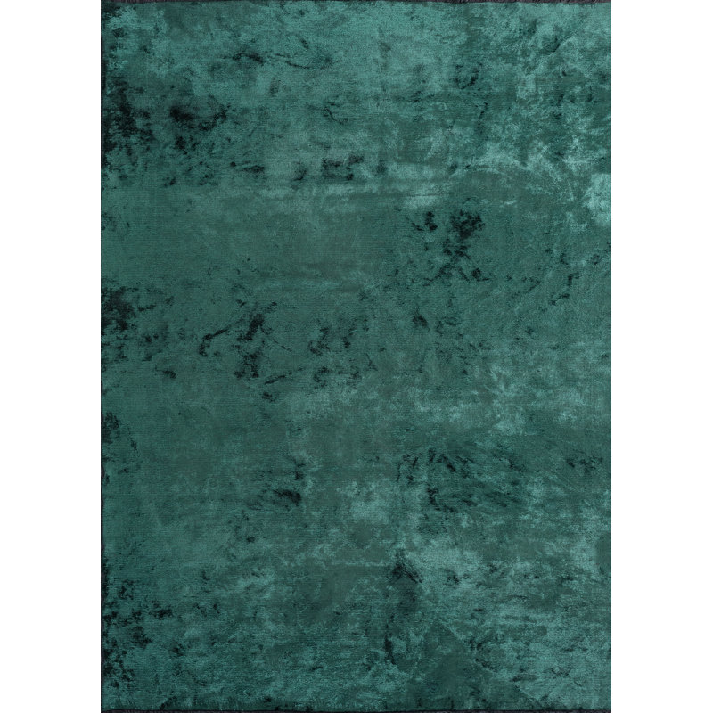 Rapture Green Abstract Luxury Area Rug, Rectangle 7'10" x 11'2"