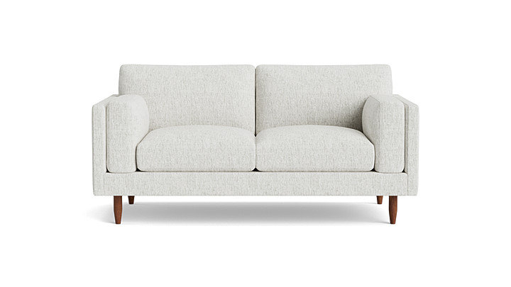 Skinny Fat Loveseat (70"), 70" W, Performance Weave - Snow
