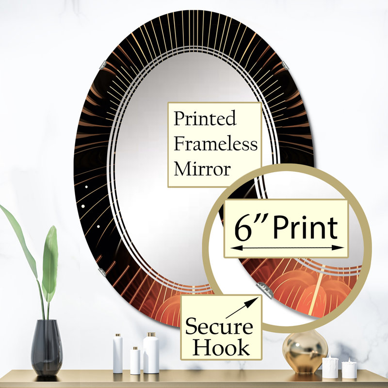 Fyztimmons - Miroir mural moderne ovale, 36 po x 24 po