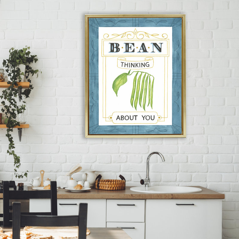 Cadre flottant Bean Th penser About You, design par Lara Beeston, H 31 po x l 25 po, Cadre flottant métallique doré