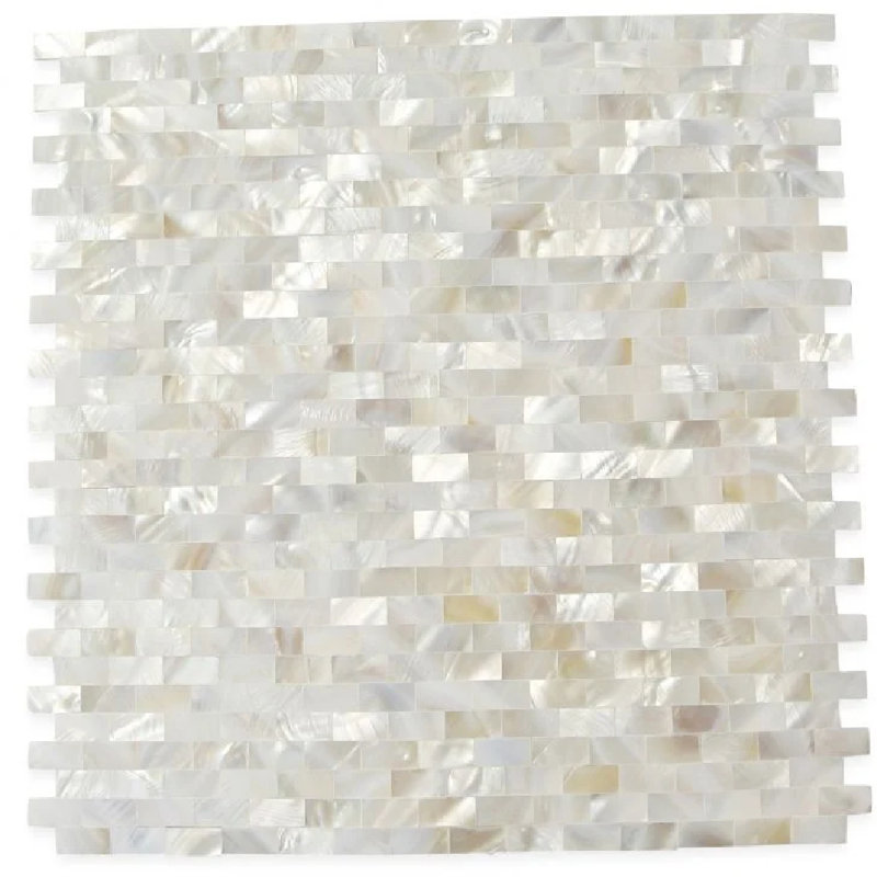 Carreau de mosaïque murale en verre nacré 12 po x 12 po x 3 mm