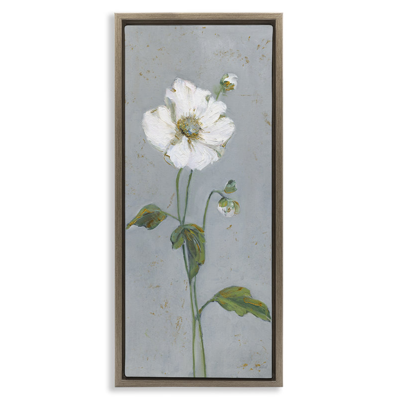 Art mural simple sur toile bleue, par Sally Swatland, H 31 po x l 15 po, Brun