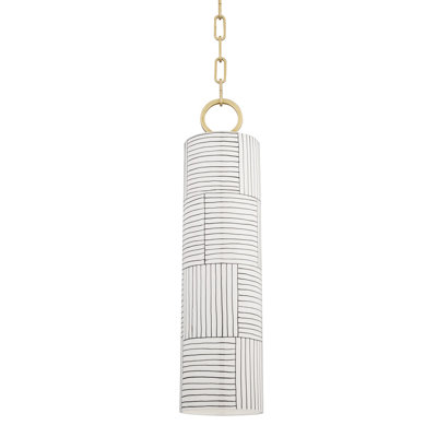 Luminaire suspendu cylindrique à 1 lumière Coven
