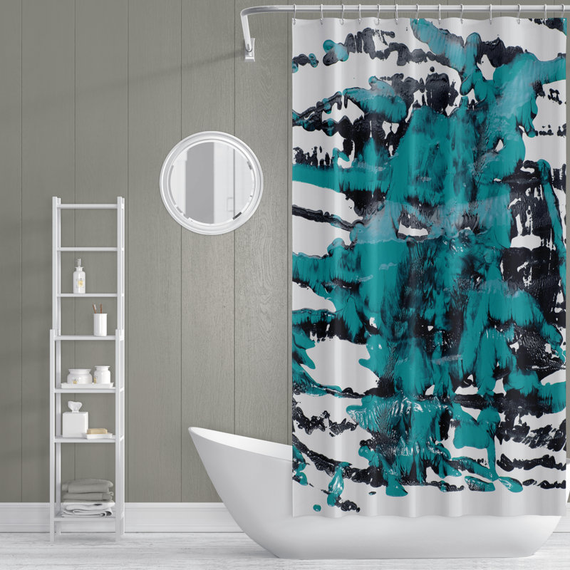 Rideau de douche simple abstrait, H 72 po x l 70 po