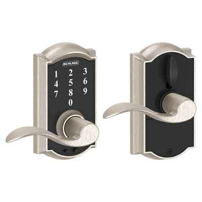 Schlage Touch Keyless Touchscreen Lever with Camelot Trim and Accent Lever