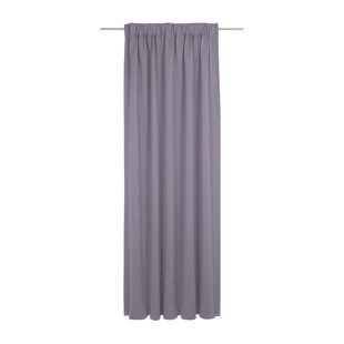 Uni Collection Light 100% Cotton Opaque Pinch Pleat Single Curtain Panel