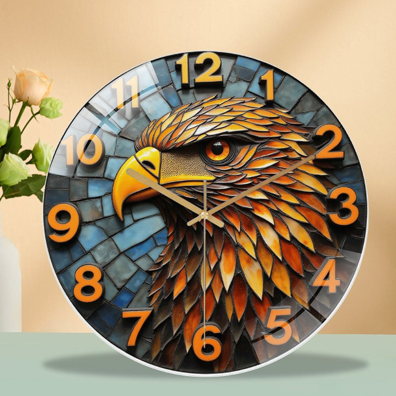 Horloge murale aigle - horloge murale 12 po