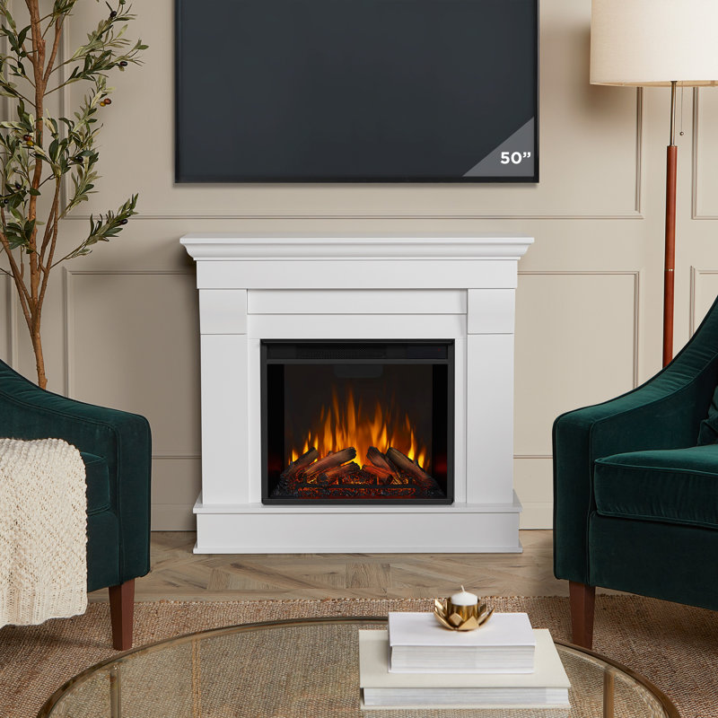 Chateau 41" Electric Fireplace by Real Flame, White