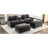 Grey 111" Sectional Upholstered With Two Removable , Double Cushion, Cup Holders, Ports And Hidden Storage For Relaxation Dimension, Charging, Holders Box-1525937863