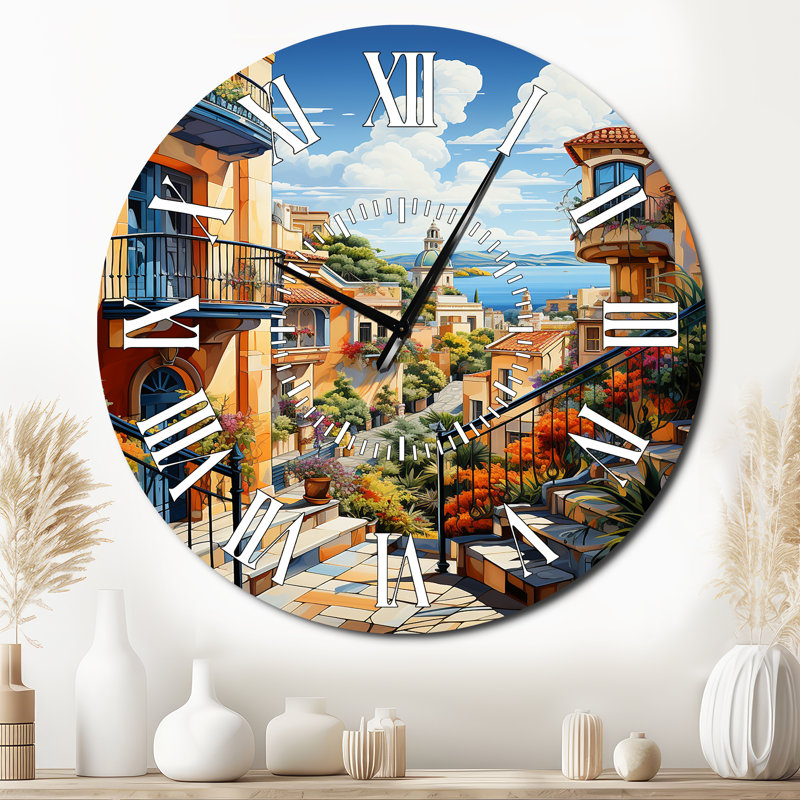 Horloge murale City City Popart I - Cityscapes, Surdimensionné