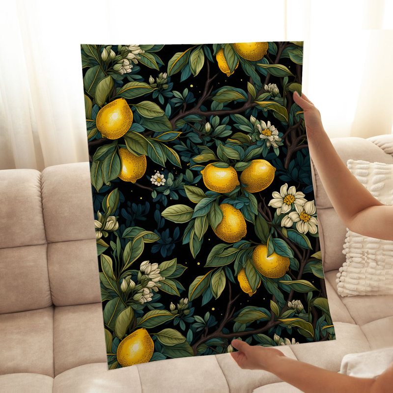 «Food and Kitchen Lemon Dreams», impression d'art moderne sans cadre, H 36 po x l 24 po