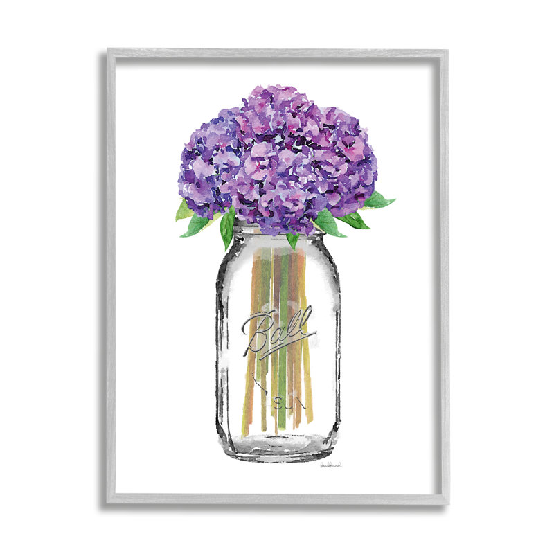 Pot de fleurs aquarelle mauve, L 16 po x H 20 po