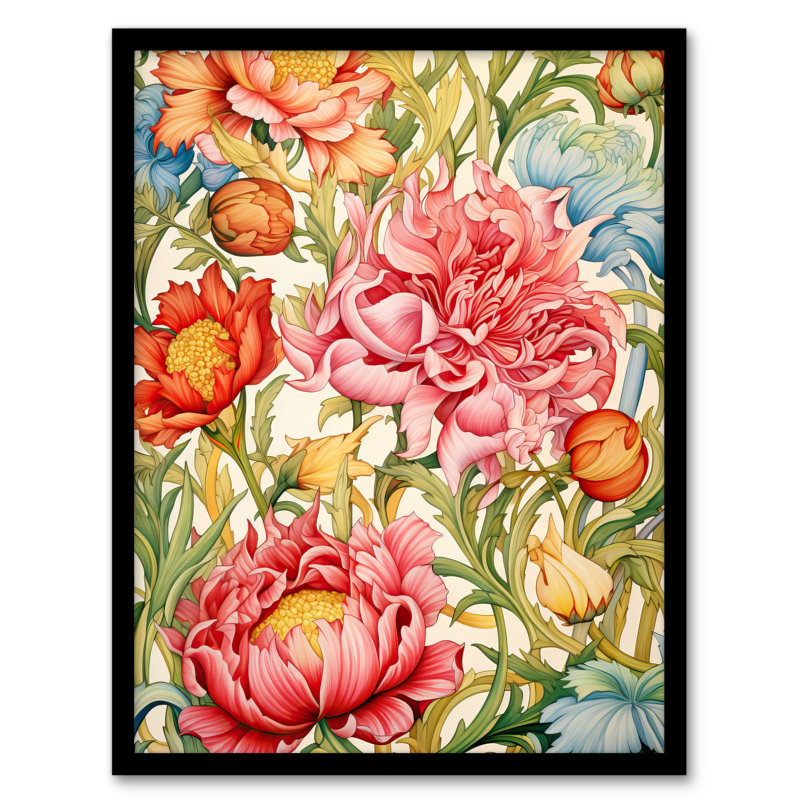 Blooming Marvelous Floral Pattern William Morris Style - Single Picture Frame Print