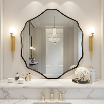 Miroir mural asymétrique