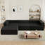 Chaise longue 68 po en chenille de luxe à compression sans assemblage requis-1772768404