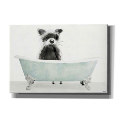 " Vintage Tub With Racoon " by Stellar Design Painting Print