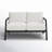Armando 51” Aluminum Outdoor Loveseat with Sunbrella Cushions-1166644303-1150945330