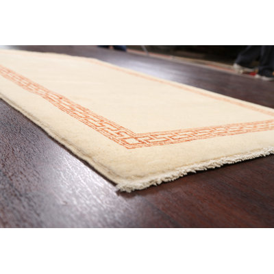 One-of-a-Kind 3'1" X 5'1" New Age Wool Area Rug in Beige