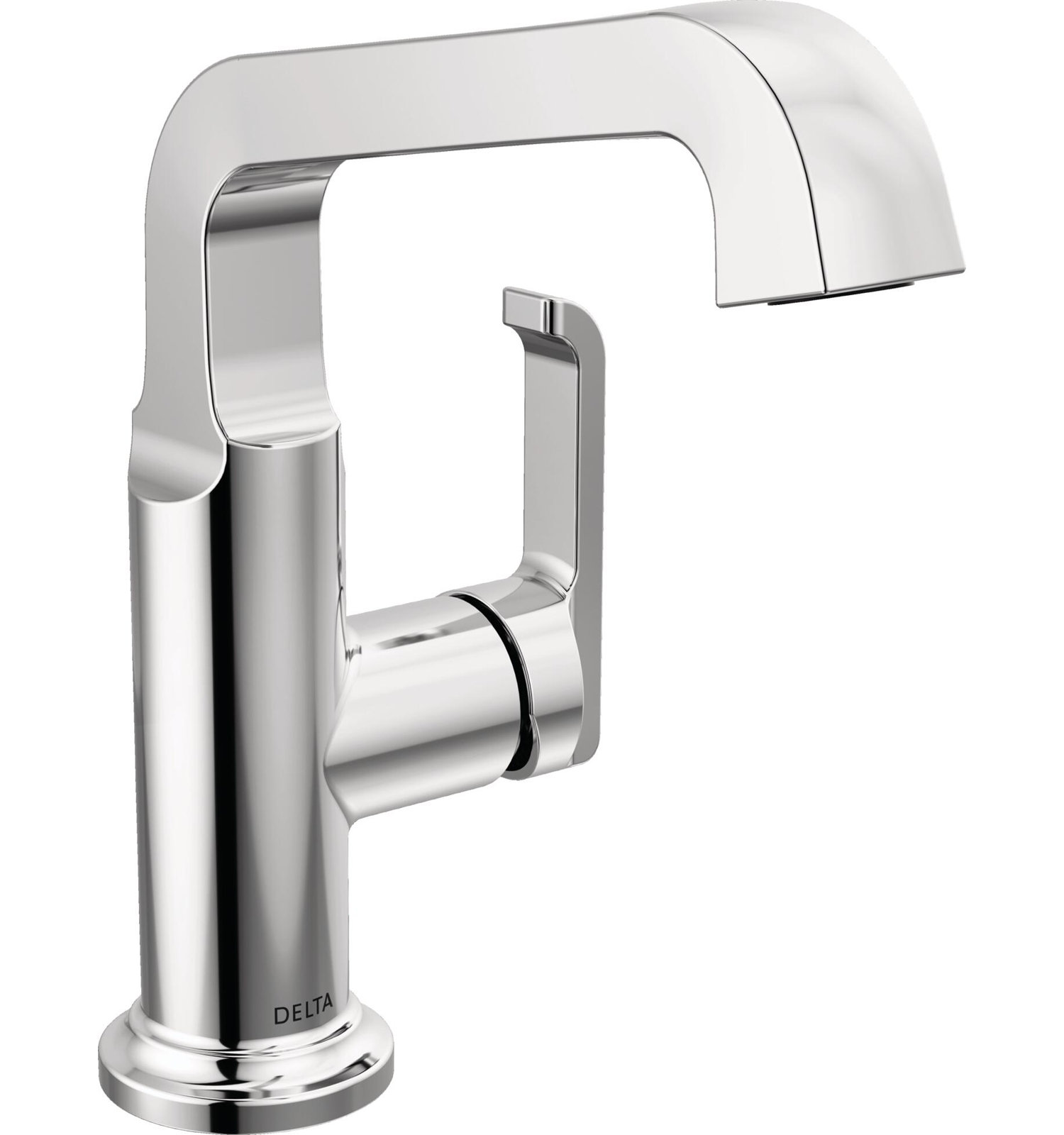 Tetra Single-Hole Bathroom Faucet with Drain, Chrome