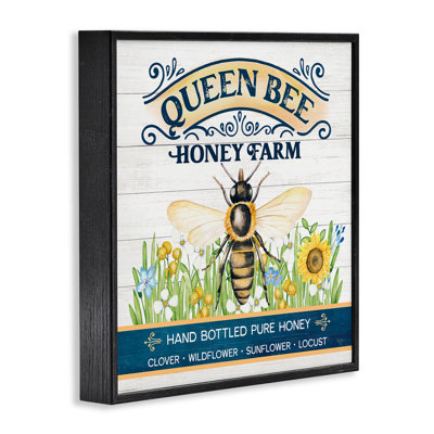 Queen Bee Honey Farm Framed Giclee Art by Mollie B.