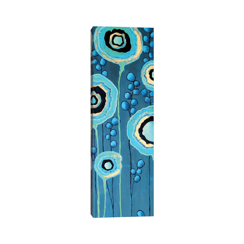Geode Floral by Lisa Frances Judd - Wrapped Canvas Panoramic Painting, 30.48 cm H x 91.44 cm W x 3.175 cm D
