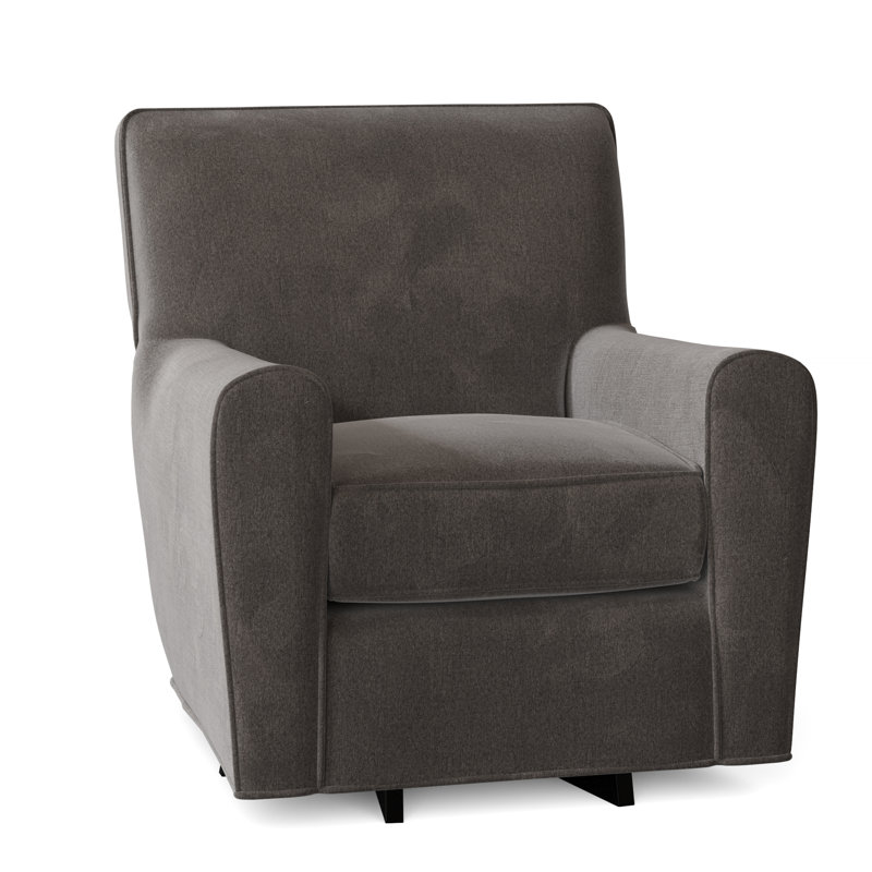 Venus Upholstered Swivel Armchair, Yes, Tweetie 45 Gray Performance Velvet