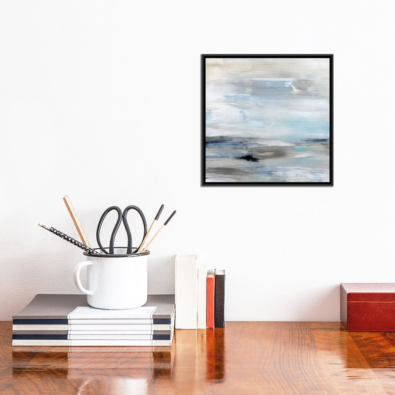 «Gulf Stream», impression sur toile, H 18 po x l 18 po x P 1,5 po, Toile avec cadre noir, Pas de tapis