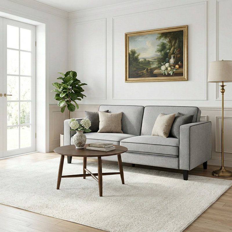 Alfie 3 Seater Sofa, Light Grey