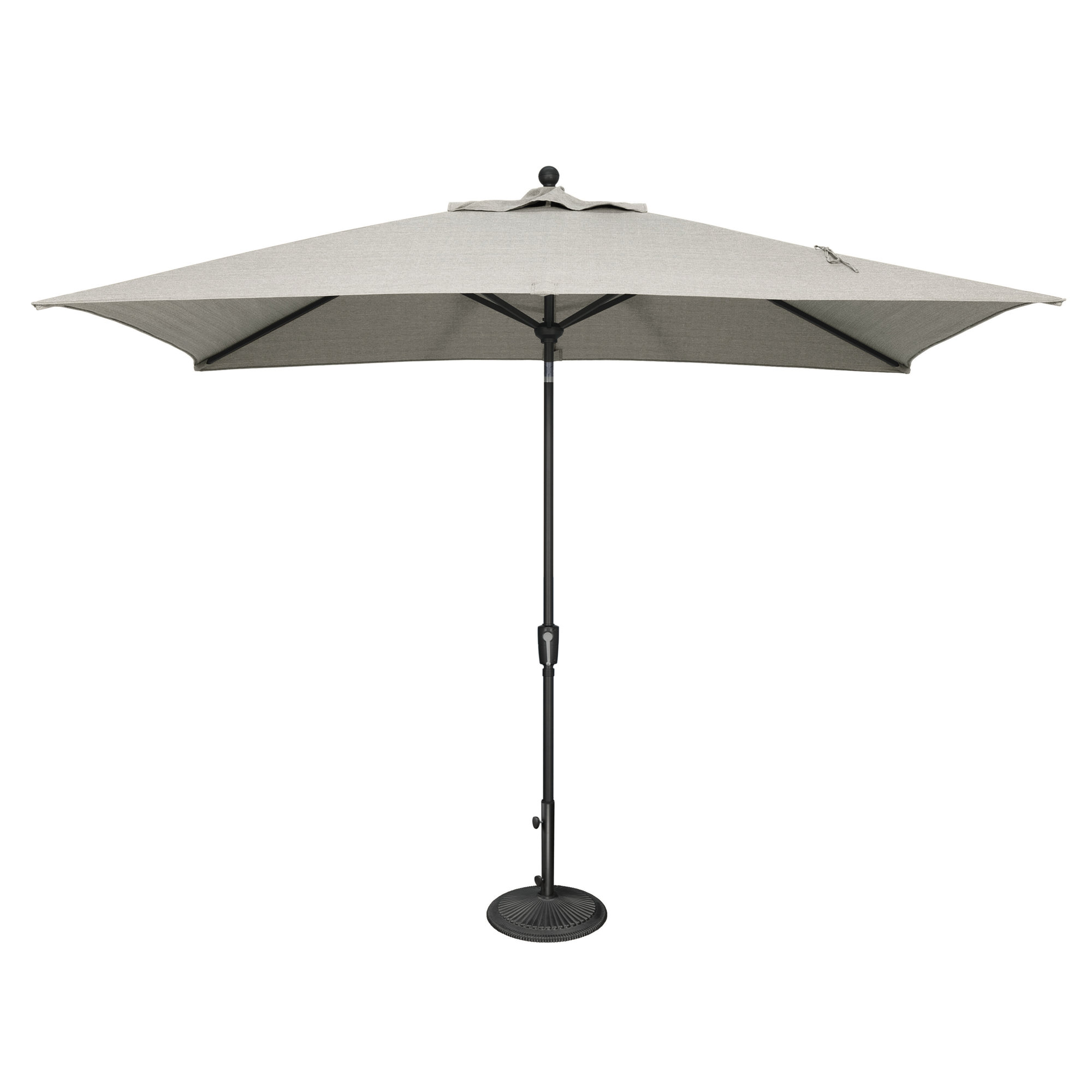 Launceston 78'' Outdoor Umbrella, Silver Sunbrella Acrylic, Black