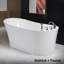 Ensemble de baignoire et robinet de baignoire autoportante en acrylique 67 po x 32 po (perceuse nécessaire)-105426489