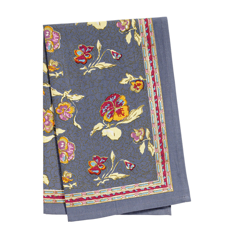 Pansy Floral Jacquard Tea Towel