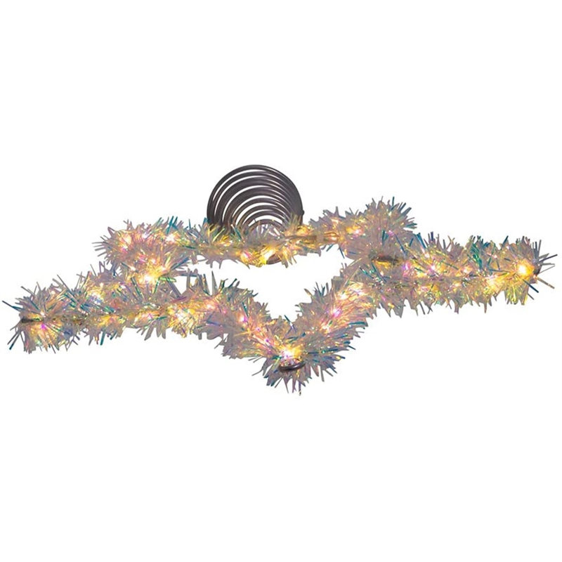 12.5'' Lighted Tree Topper, Tinsel