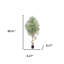 Olive artificielle verte 8 po en pot de ciment cylindrique noir