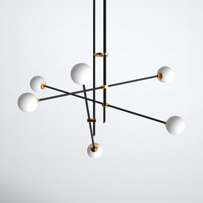 Thaddeus 6 - Light Metal Dimmable Sputnik Chandelier