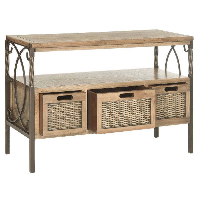 Edney Oscar Console Table, Natural Oak