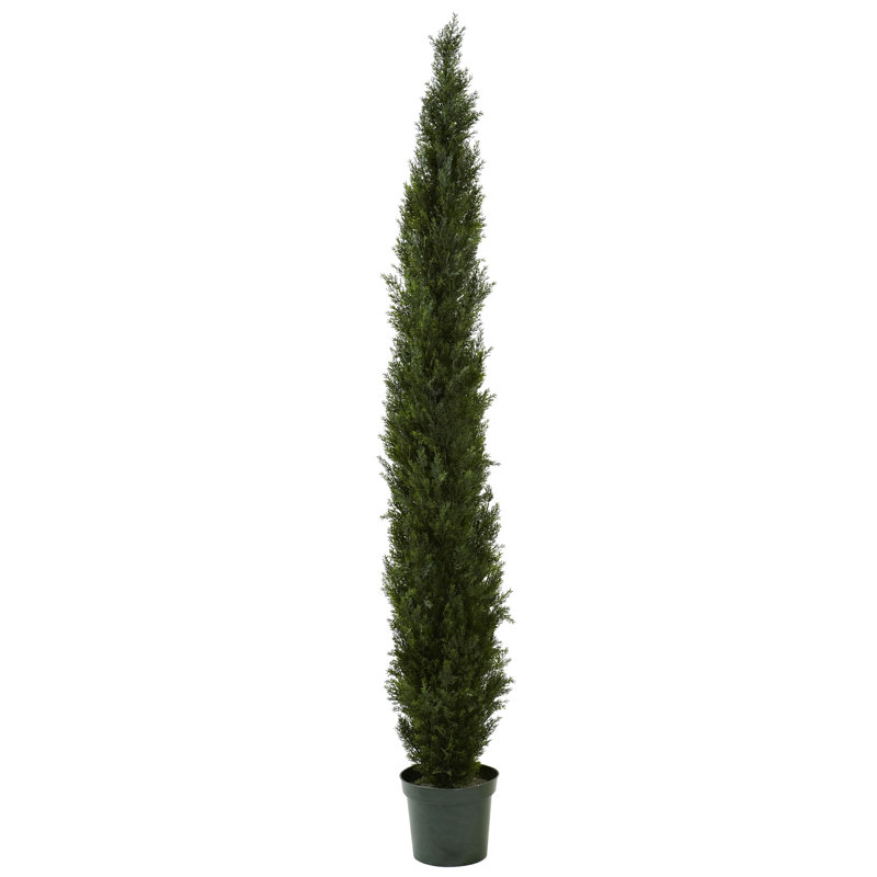 Mini cèdre artificiel en pot, H 96 po x l 26 po x P 26 po