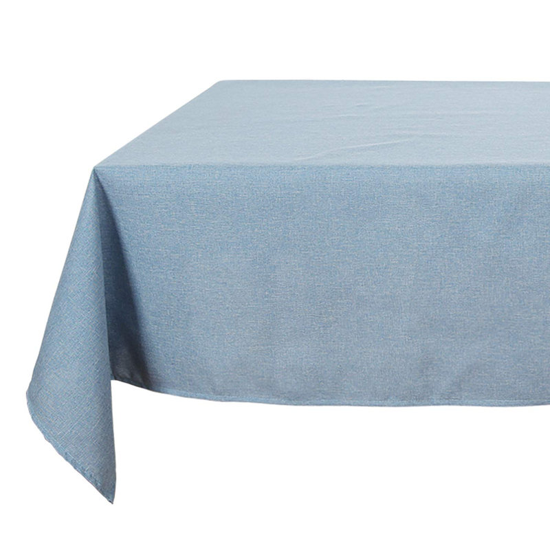 Wrinkle Resistant Waterproof Linen Look Tablecloth, Purple, 102" L x 54" W