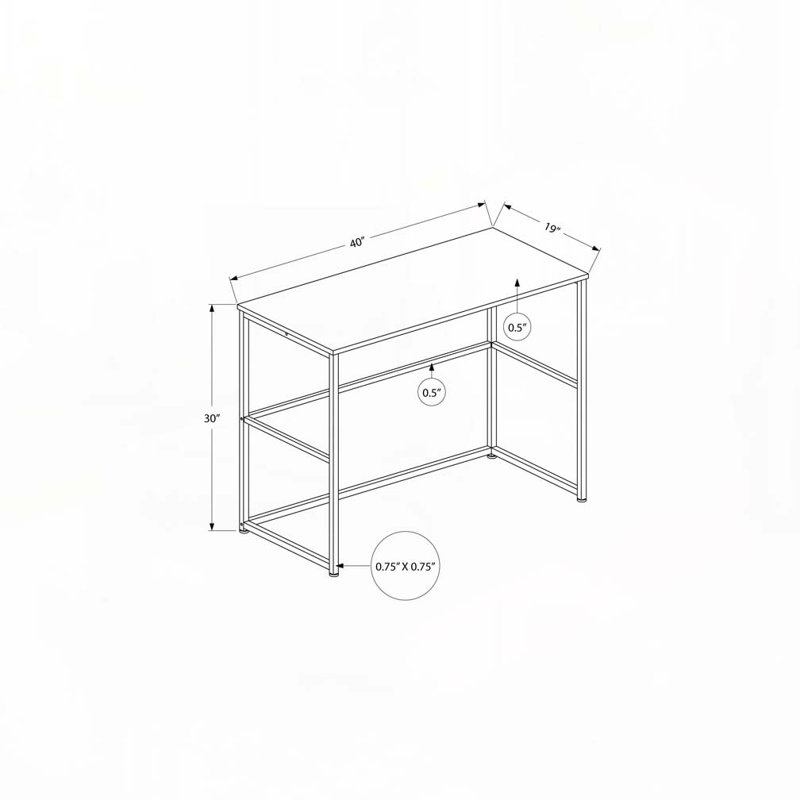 Home Office Computer Desk, Gray