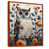 Toile avec cadre flottant brun