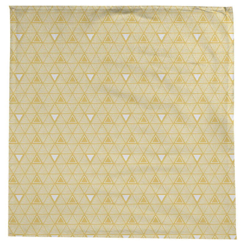 Nappe triangles dessinés à la main classiques, Jaune/blanc