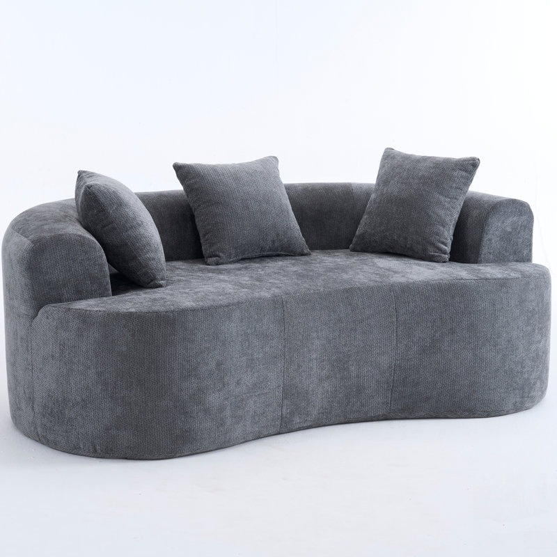 Canapé Boneless, H 24,51 po x l 79,05 po x P 40,71 po, Gris