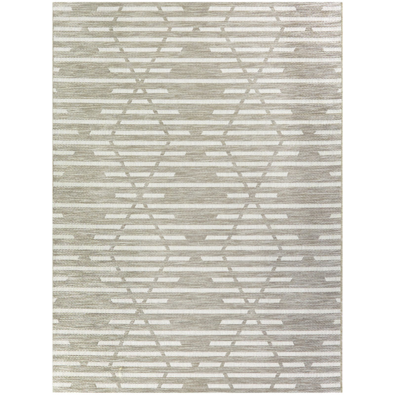 Tapis intérieur / extérieur brun clair Warrick, Rectangle 7 pi 10 po x 10 pi
