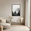 «Black and White Layered Mountain Landscape», art mural sur toile-176350995