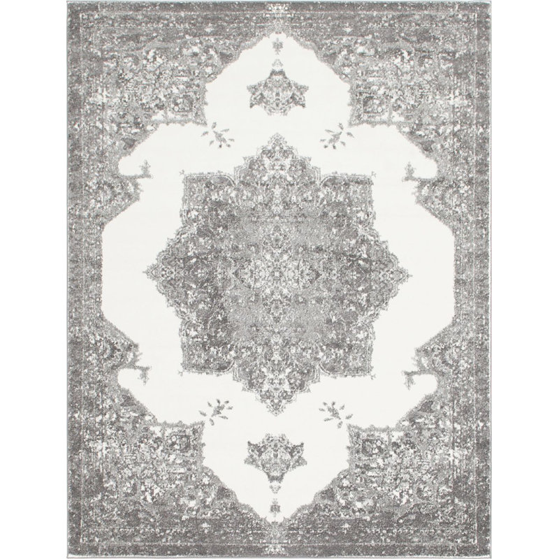 Tapis oriental gris Deatsville, Rectangle 9 pi x 12 pi