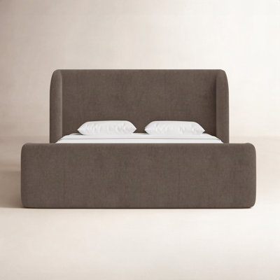Upholstered Storage Wingback Bed